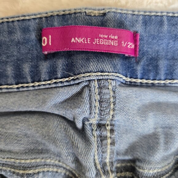 SO Size 1 / 25 W Low Rise Ankle Jegging Women's Blue Jeans - Picture 4 of 10